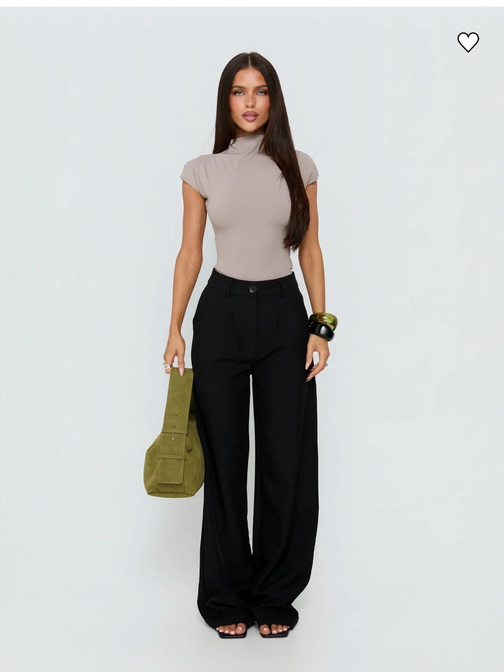 Princess Polly Archer Pant Black Size 4 - Picture 2 of 5